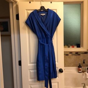 Royal blue satin dress